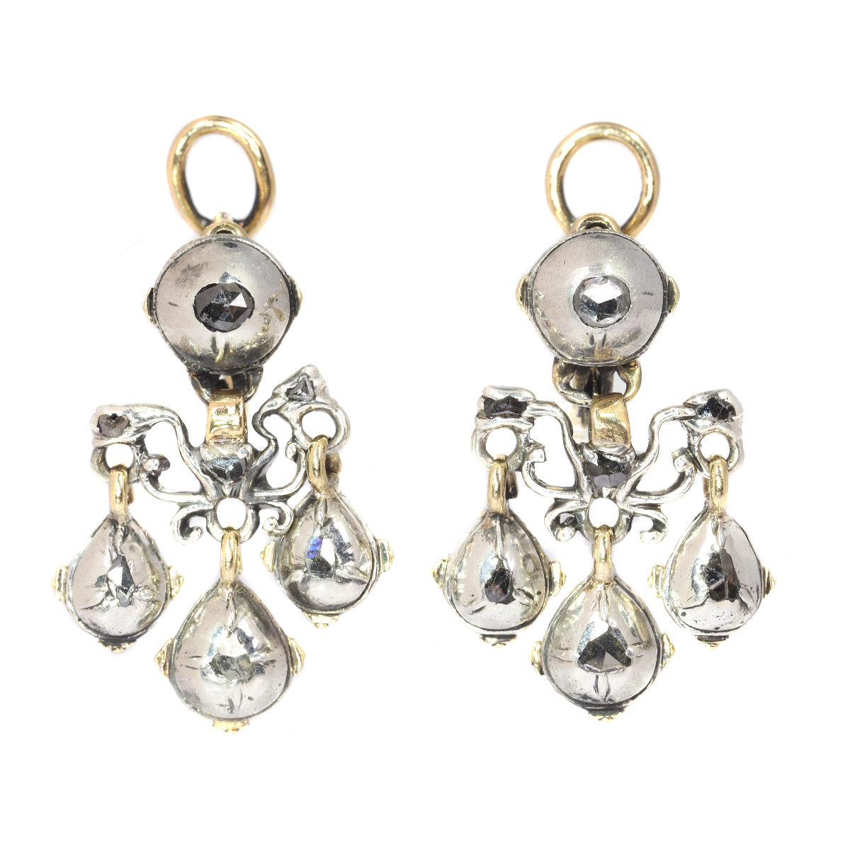 High quality Baroque diamond earrings